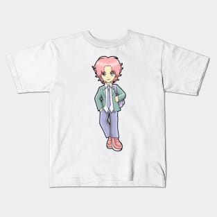 CHIBI ANIME COOL BOY SCHOOL UNIFORM Kids T-Shirt